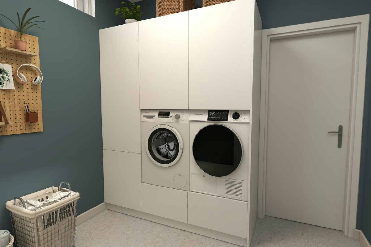 Come creare un mobile lavanderia resistente e funzionale senza acquistare, guida completa fai da te